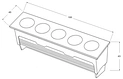 Recessed LED multiple spotlight